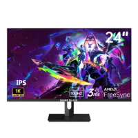 24 Inch Game Monitor 1080P Speakers HDR 110%SRGB Free sync Computer Desktop Display 120Hz IPS Screen HDMI/DP