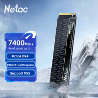 Netac SSD 1TB SSD NVMe M.2 2280 512GB 2TB 4TB 7450MB/s M2 PCIe 4.0x4 Internal Solid State Hard Disk for Laptop PS5 PC