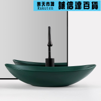 臺上盆藝術盆洗臉盆單水槽北歐工業風化妝室陽臺洗手盆墨綠水泥灰色