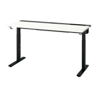 MITTZON 書桌/工作桌, 白色/黑色, 140x60 公分