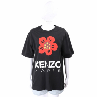 KENZO BOKE FLOWER 扶桑花字母短袖TEE T恤(男女可穿/黑色)
