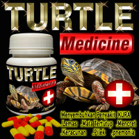 TURTLE MEDICINE OBAT KURA-KURA AIR BRAZIL PILEK PNEUMONIA MENCRET LEMAS TIDAK NAFSU MAKAN MATA TERTU