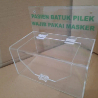Cod !!! Akrilik Tempat Masker Medis , Acrylic Wadah Masker