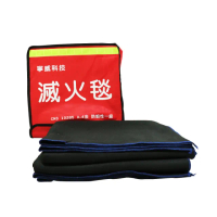 【正德防火】台製小型滅火毯+緊急逃生防煙面罩2入組(居家防火逃生必備)