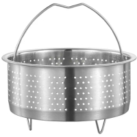 Stainless Steel Rice Steamer Vegetable Air Fryers Vegetables Steaming Stand Hair Basket for Seafood Fruit Steamed Stuffed Bun