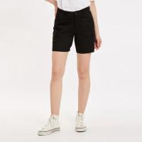 【Hang Ten】女裝-REGULAR FIT多口袋斜紋短褲(黑)