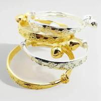 Gelang Titanium Bayi Model Kerincing Stainless Uniseks Perempuan