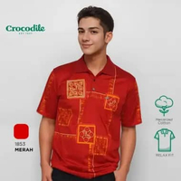 Crocodile DIAMOND 1853 | Kaos Kerah Premium Pria Polo Shirt | Relax fit Merah L