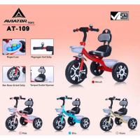 Sepeda Anak Roda Tiga - Aviator Tricycle AT-109 | Sepeda Anak Murah | Jok Kulit | Dilengkapi Keranja