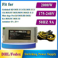 Power Supply 2000W Miner Server PSU Fit for Goldshell Mini Doge II/KA Box/SC Box II Box Fit for Antminer L3 L3++ ASIC Miner
