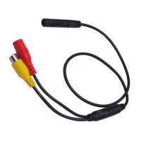 1 SET Female Cable Video 1 SET Output Signal Reversing Camera Video To 3 RCA 4-pin Male Camera Signal Conversion Cable