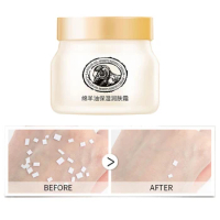 1PC Face Cream Collagen Facial Moisturizer Sheep Oil Cream Lanolin Skin Moisturizing Soothing Hydrating Brightening Cream 90g