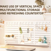 Pegboard Wall Shelf Rack Punch-Free Multi-functional Wall Hanging for Kitchen Bedroom Plastic No-Drilling Hole Board Organizer