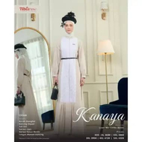 Nibras Gamis Kanaya Prive Dress Wanita Modern Elegan Premium Terbaru S CREAM