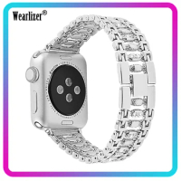 Watchband for Apple Watch Stainless Steel Rhinestone Chain Clasp Strap Women Replacement Bracelet Band for iWatch Series 5 4 3 2