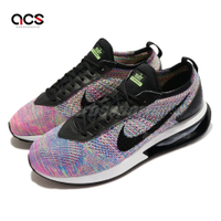 Nike 休閒鞋 Air Max Flyknit Racer 男鞋 紫粉 黑 編織 氣墊 彩色 DJ6106-300