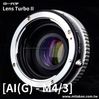 [享樂攝影](客訂商品)中一光學Lens Turbo II 2代減焦環 Nik G 轉 M4/3相機 Micro 4/3 M43 G鏡Ai F鏡 減焦增光環廣角轉接環 PEN-F GM5 GF6 GH