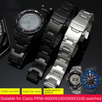 Suitable for Casio G-SHOCK modified steel strip PRW-3000 3100 6000 6100 special stainless steel strap for men