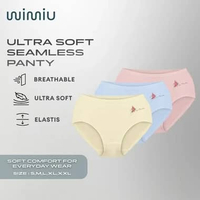 Wimiu 3PCS Celana Dalam Wanita Panty Wanita CD Wanita Cewek Underwear Wanita Sempak Wanita 300073 MU