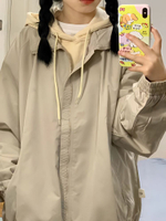工裝夾克外套日系古著沖鋒衣外套女寬松學生休閒時尚百搭上衣薄潮春秋【聚寶屋】