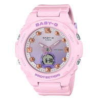 CASIO 卡西歐 BABY-G 繽紛色彩多層次運動錶_紅鸛粉_BGA-320-4A_42.4mm