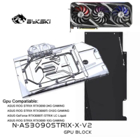 Bykski Water Cooling Block Use for ASUS GeForce DUAL/TUF RTX 3070/3060Ti 8G GAMING GPU Card/Full Cover Copper Radiator/RGB Light