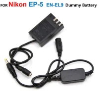 EP-5 DC Coupler EN-EL9 ENEL9 Dummy Battery+12V-24V Step-Down Charger Cable For Nikon D40 D40X D60 D3000 D5000 Cameras