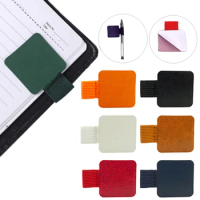 Pencil Clip PU Leather Pen Holder Self Adhesive Elastic Loop Cover Ring for Pencil Books Notebooks Journal Clipboard Stationery