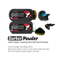 Makanan Serbuk Pelet Warna Hitam Cupang Guppy Bkn Artemia NRD Otohime IKANESIA