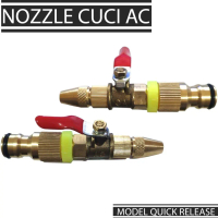 Nozzle Cuci AC Model Lurus Konektor Quick Release - Full Kuningan
