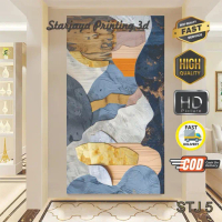 Promo Terbaru Wallpaper 3D Custom Marble Sticker Dinding Abstrak Mural Stiker