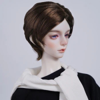 BJD doll wig suitable for 1/3 size bjd boy wig milk silk short hair simulation scalp partial 1/3 wig doll accessories