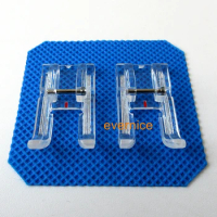 2 Clear Plastic Open Toe Satin Stitch Foot for Singer Janome Kenmore Brother++
