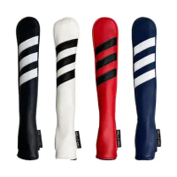 Golf Alignment Stick Cover Portable Waterproof PU Leather Golf Head Cover Protective Case for Aiming Exercise Golfer Accessories