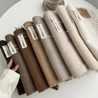 Khăn choàng cổ trơn Different tone màu Neutral chất Cashmere dạ len mềm mịn Khăn len quàng cổ mùa th