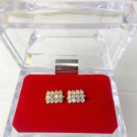 Anting jepit mata 3 baris 2 gram emas muda