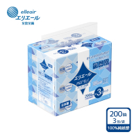 (2串組)日本大王elleair 柔韌吸水擦手紙巾(抽取式) 200抽x3包/串