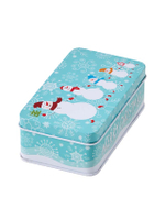 กล่องเหล็ก Snowman ขนาด 11.5x6.5x4 ซม. หลากสี