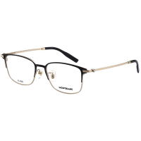 萬寶龍 MONTBLANC 純鈦 光學眼鏡(黑配金色)MB0314OA