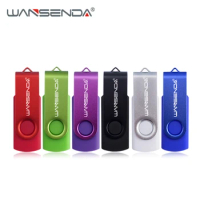 Wansenda USB Flash Drive 256GB 128GB 64GB 32GB 16GB 8GB 4GB Swivel Design Pen Drive Pendrives Cle USB 2.0 Portable Memory Stick