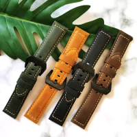 22mm Quick Release Watch Band Genuine Leather withMetal Buckle Wristband Strap for Fossil Gen 4/3 Explorist HR,Men's Gen 4 Sport
