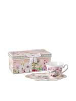 Tea Cup And Royal Saucer Bird Garden D377R2089T Light Pink