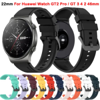 22mm Strap For Huawei Watch GT2 Pro WristStrap For Huawei GT 2 3 4 46mm Watch 4 Pro GT3 Pro 46mm Band Silicone Bracelet