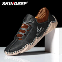 SINDEEP Men's Casual Leather Shoes Walking Loafers Boots Daily Driving Shoes Chukka Boots Business Work Office Shoes