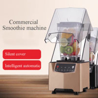 Commercial Smoothie machine with silent cover Milkshake machine ice blender Food Ice fruits Mixer 220V 1000W