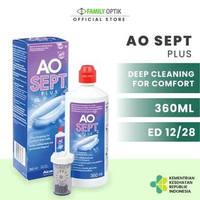 AoSept Plus 360ml Multi Purpose Solution Cairan Lensa Soflens Air Soft lens Soflents Soplen 360ml