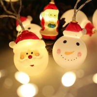 聖誕燈飾 led新款圣誕老人彩燈燈串圣誕節裝飾小夜燈少女心房間布置氛圍燈