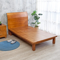 【BODEN】森林家具 柯特3.5尺單人全實木床架(床頭片+床底-不含床墊)