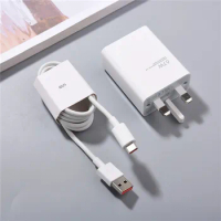 Xiaomi 67W UK Charger Mi 14 13 12 11 Pro Turbo Charge Power Adapter 6A Type C Cable For Xiaomi Redmi Note 13 12 11 10 K60 Pro