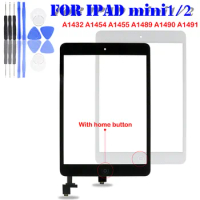New For iPad Mini Screen 1 iPad Mini 2 Touch Screen A1432 A1454 A1455 A1489 A1490 A149 Digitizer IC Cable Home Button Mini2